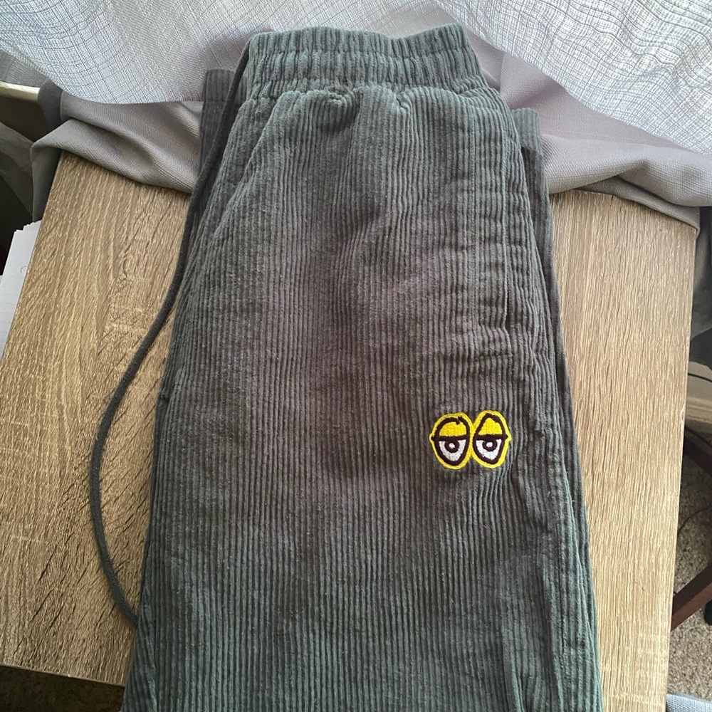 Eyes Green Krooked corduroy pants. Size Small in men’s